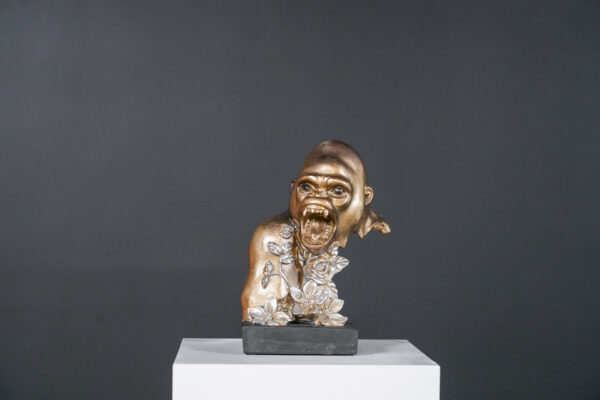 Steampunk-Gorilla-Statue
