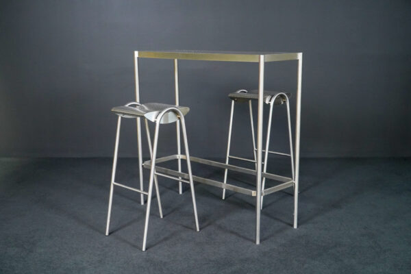 Set aus Stehtisch + 2x Barhocker