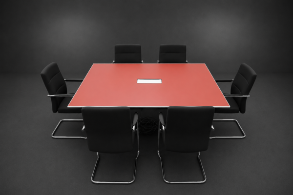 Konferenztisch Rot (ohne Stühle!)