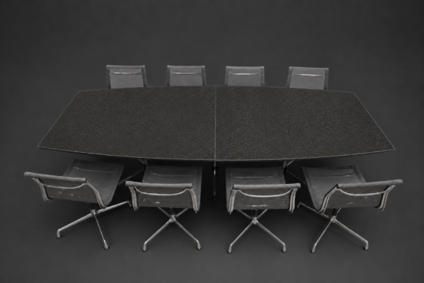 USM Kitos / Mesa de granito Vitra + 8x EA 104