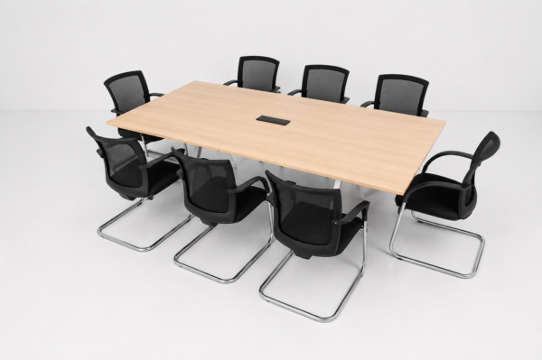 Martela Frankie Konferenztisch + 8x Trend Office Freischwinger