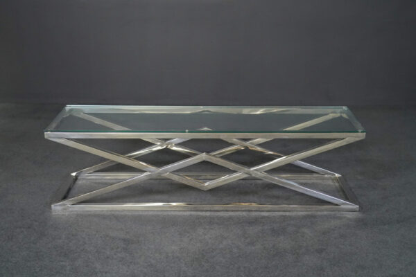 Glass side table
