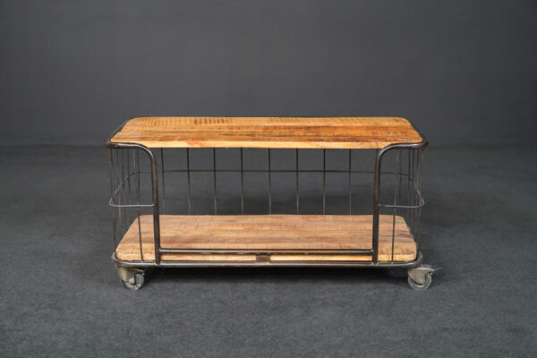 Serving trolley made of wood / metal