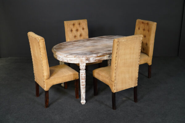 Wooden table + 4x chairs
