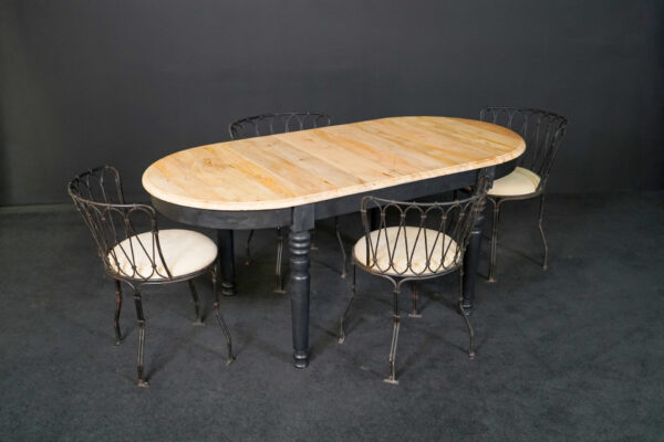 Wooden table + 4x chairs