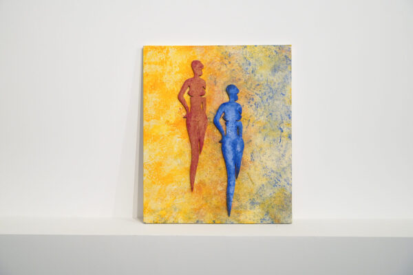Schaumstoff / Acryl auf Leinwand