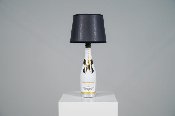 Decorative lamp made of champagne bottle