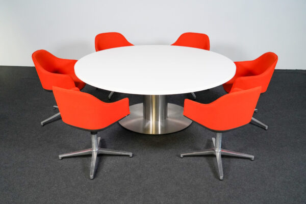 Konferenzset Driade Cidonio Table + 6x Vitra Softshell