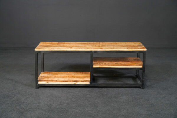 Wooden sideboard with metal frame