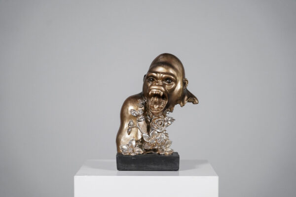 Statue du gorille steampunk