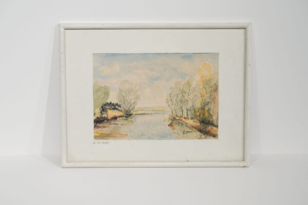 An der Amper - Gerahmtes Aquarell