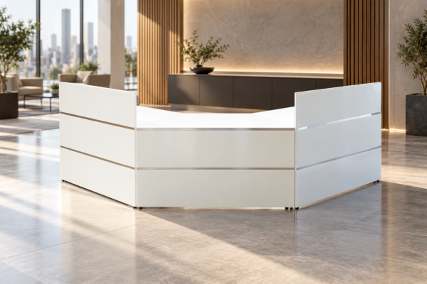 Empfangstheke mit Glasfront